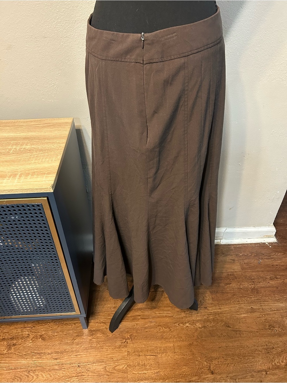 Dalia Size 8 Brown Long Maxi Skirt Flared Gored Boho Stretch Women’s - Picture 2 of 4